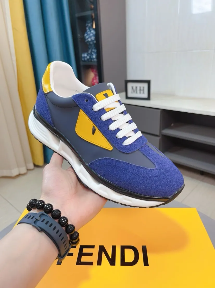 Men's shoes 💰440🌹🌹[fendi] Fendi classic and comfortable men, this complex sneaker is made of soft calfskin➕genuine leather lining➕original ultra-light rubber material with rough outsole. This unique light style is suitable for the casual and refined sensibility of this season. It is comfortable and natural on the feet. It is an everyday style for casual travel in autumn and winter! 38/44